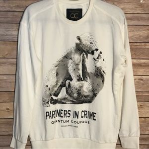 Quantum Courage Partners In Crime Lightweight Sweatshirt Polar Bears & Sequins